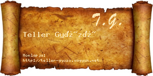Teller Győző névjegykártya